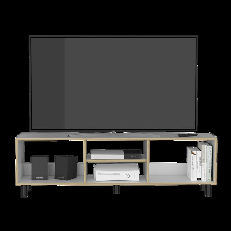 Mesa Para Tv Tunez Blanco Y Caf&eacute; Claro Para Tel... image number null