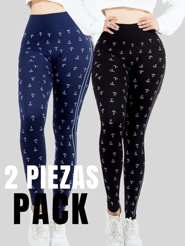 Set De 2 Leggings Casual o Deportivos De Cintur... image number null
