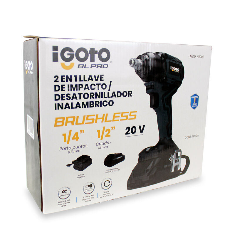 Llave De Impacto Desatornillador Inalámbrica Br... image number null