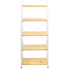 Librero  Estilo Industrial con 5 Estantes -  Madera Clara