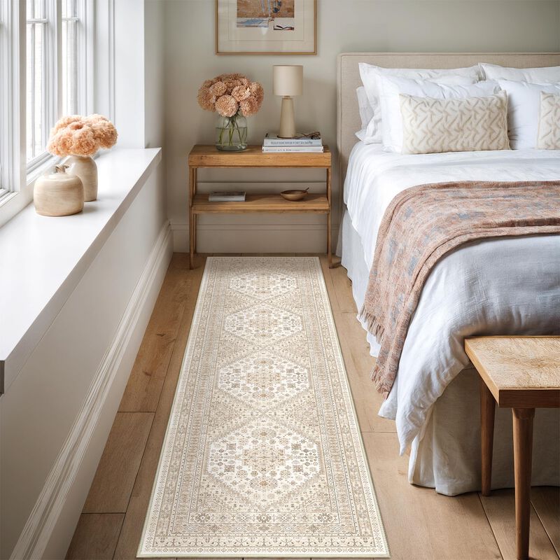 Alfombra Runner Restydon Vintage De 2,4 M X 60 ... image number null