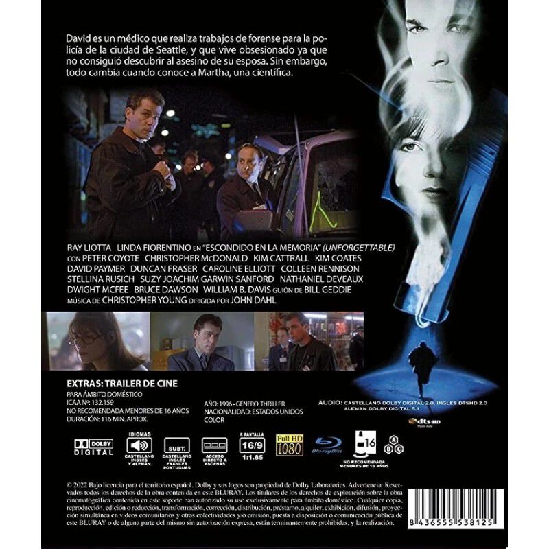 Escondido En La Memoria [blu-ray] (1996) Unforg... image number null
