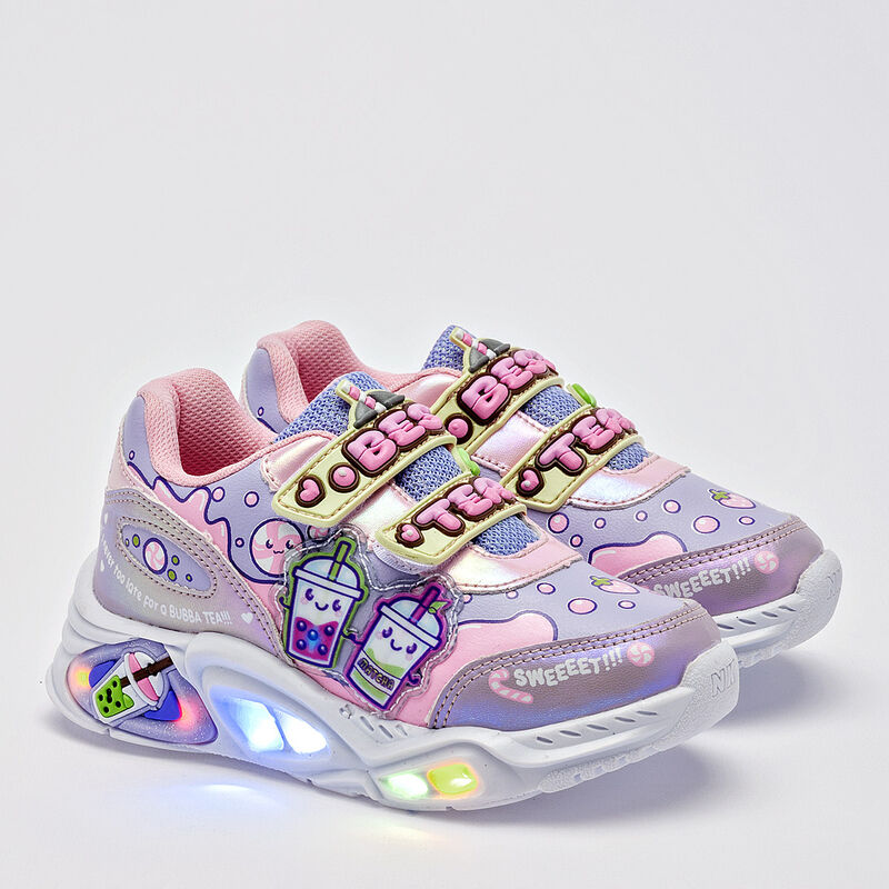 On Kids tenis con luces para BEB&Eacute; lila multicol... image number null