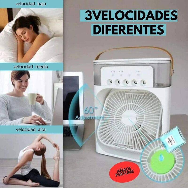 Ventilador Humidificador de 3 velocidades image number null