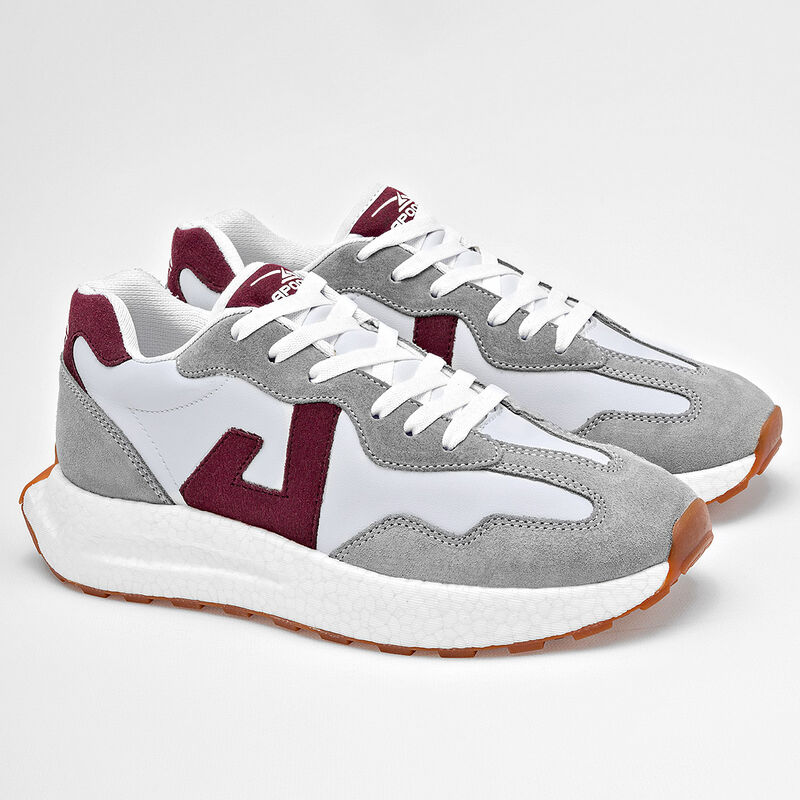 Apoort Tenis urbano para joven. Blanco gris vin... image number null
