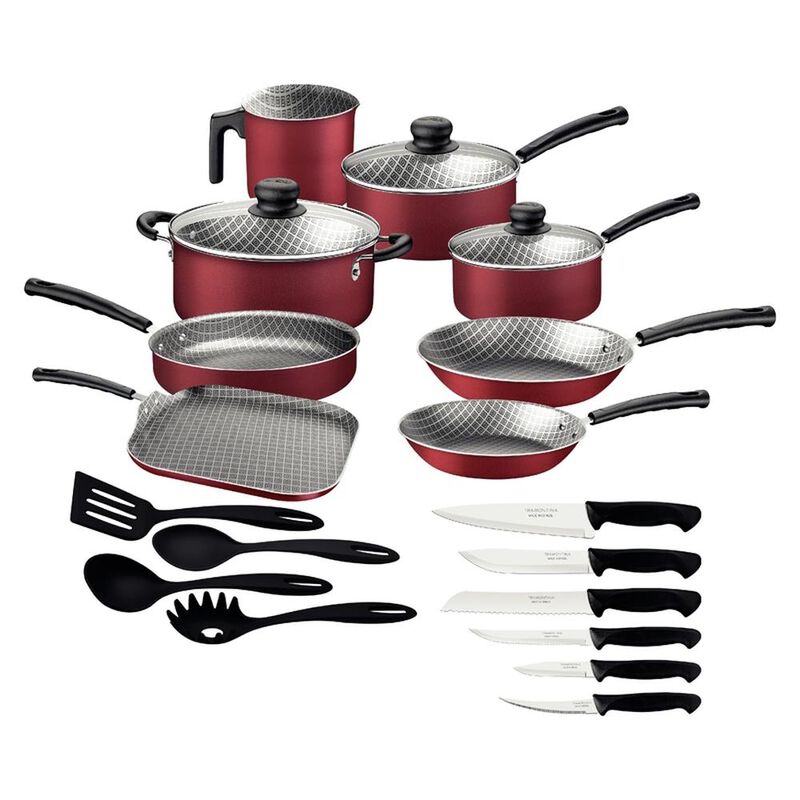 BATERIA COCINA TRAMONTINA 21 PIEZAS SARTENES CA... image number null