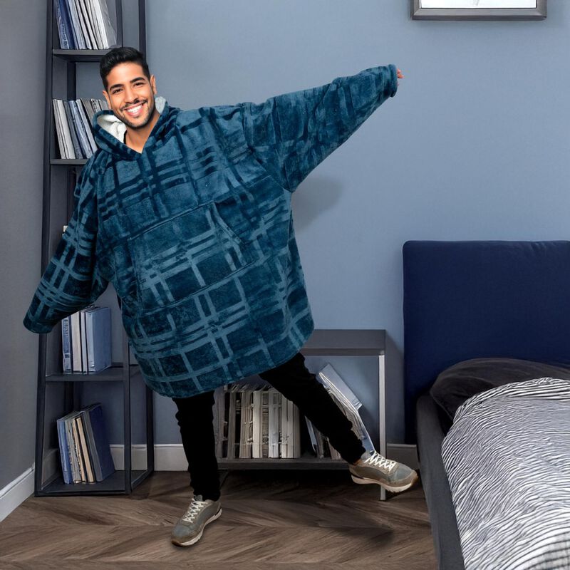 Pijama Adulto Unitalla Sudadera Cobija Azul Mar... image number null