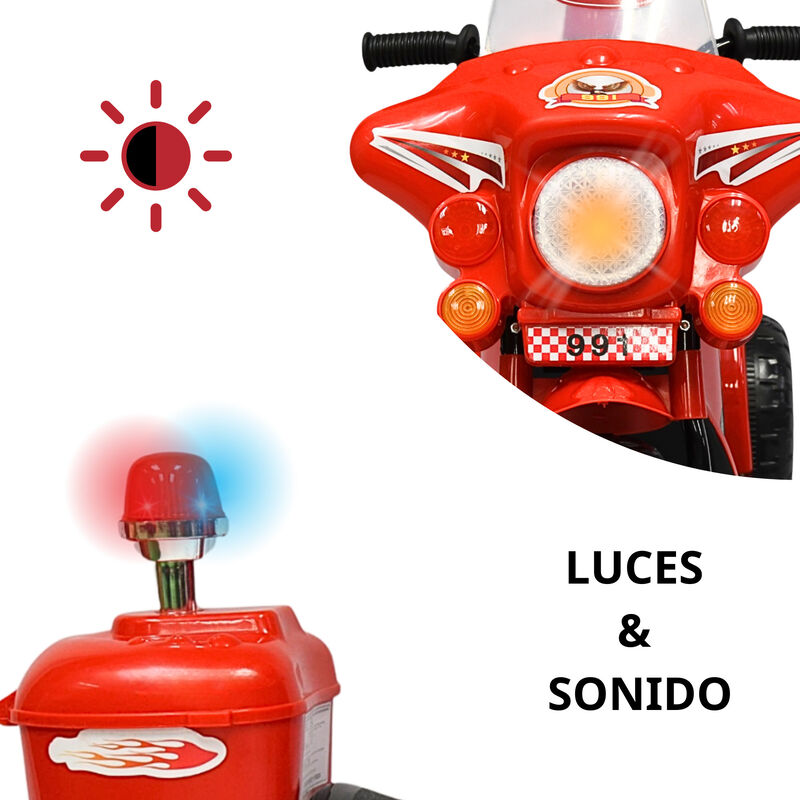 Moto Montable El&eacute;ctrica para Ni&ntilde;os Luces y Soni... image number null