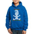 Sudadera Con Capucha Word Art Para Ni&ntilde;o - Elfo Navide&ntilde;o - Azul Rey