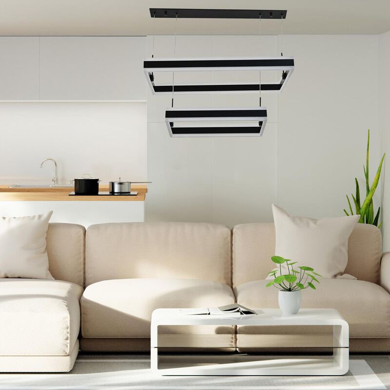 Candil De Led Suspendido 2 Rect&aacute;ngulos image number null