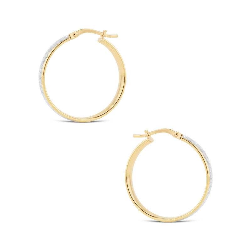 Arracadas Oro 10k Con Platinado 21mm | Bizzarro image number null