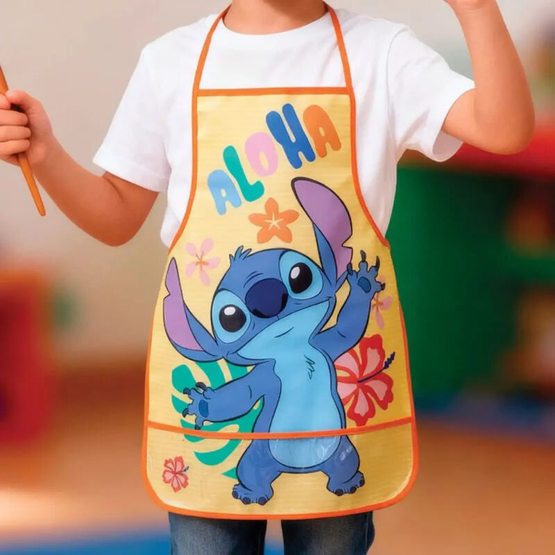 Mandil Infantil Bolsillo Impermeable Stitch Nar... image number null