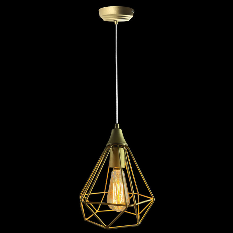 L&aacute;mpara Colgante Vintage Dorada Mil Luces image number null