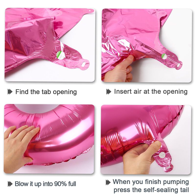 Globo Kelfuoya 102 cm Rosa N&uacute;mero 0 De Foil image number null