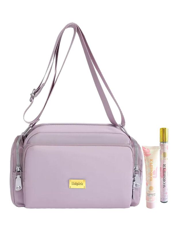 Bolsa Crossbody Pink Brule City Lights Para Muj... image number null