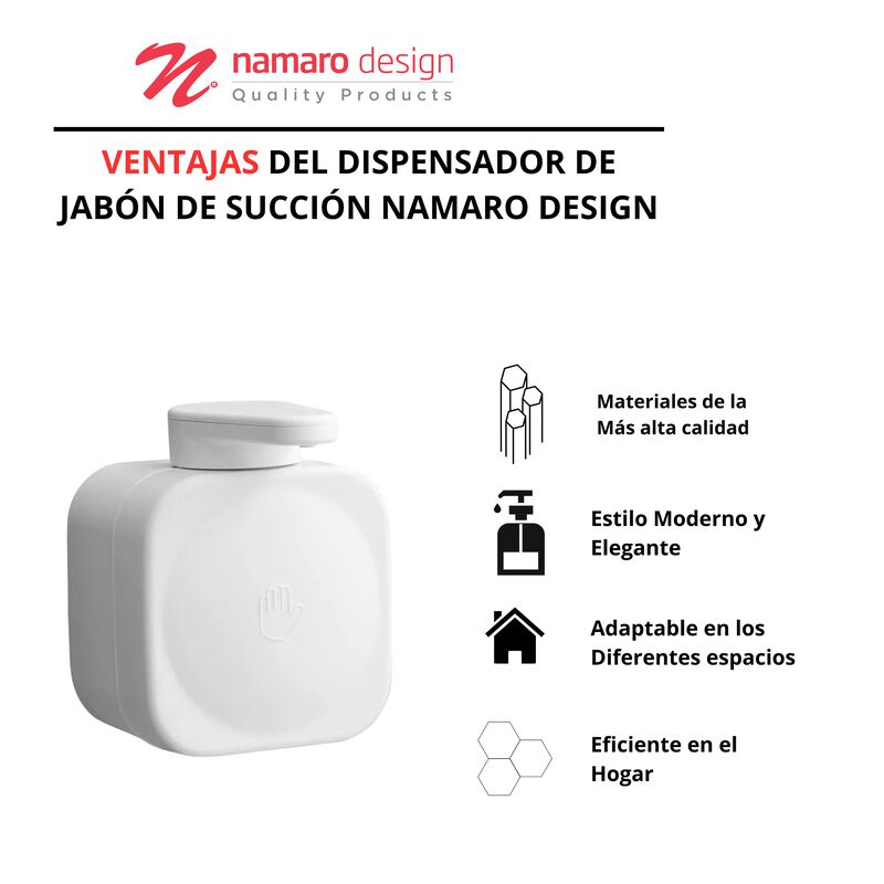 Dispensador De Jab&oacute;n De Succi&oacute;n Namaro Design image number null