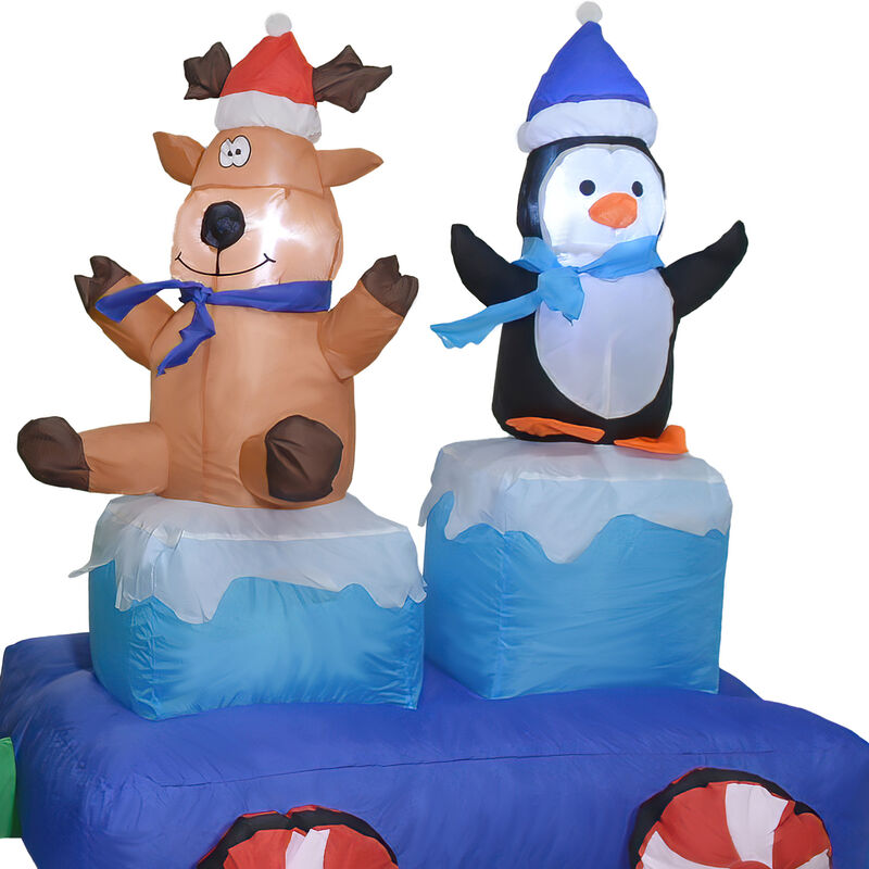 Inflable Navidad Tren Navide&ntilde;o 2.2m Exterior Lu... image number null