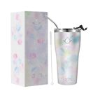 Termo de Acero Inoxidable con Popote Incluido 30 oz Blanco Mármol Hidranur