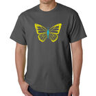 Camiseta Word Art Para Hombre - Mariposa - Gris
