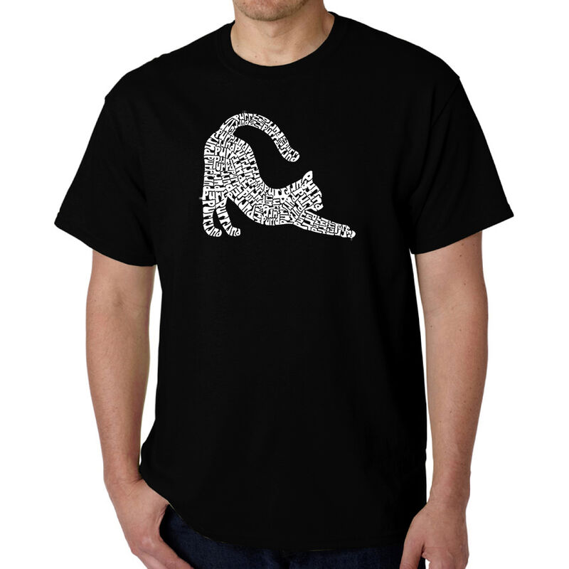 Camiseta Word Art Para Hombre - Gato Estir&aacute;ndos... image number null