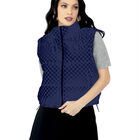 Chaleco Capitonado Corto Gorro Desmontable Azul Marino Roosevelt A281