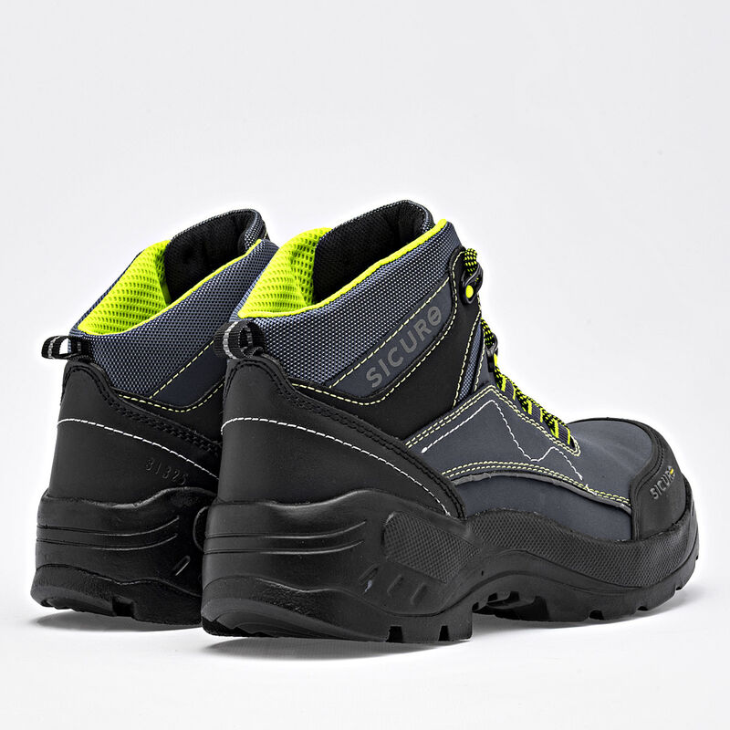 Sicuro bota industrial para hombre marino negro... image number null