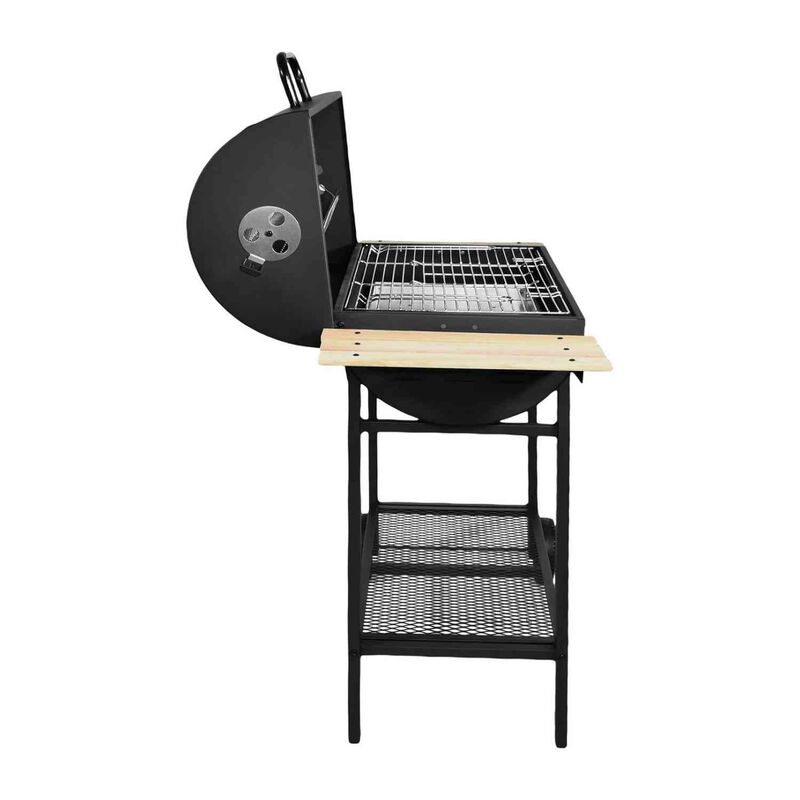 Asador Carbon Tipo Barril Parrilla 70cm Doble M... image number null
