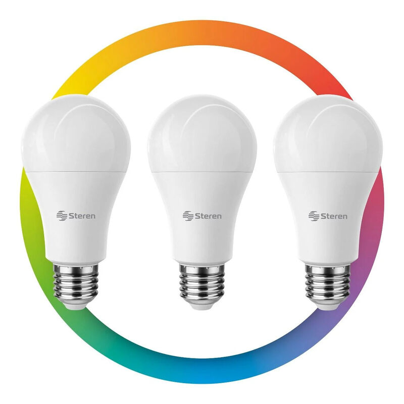3 focos LED Bluetooth* RGB+W multicolor de 9 W image number null