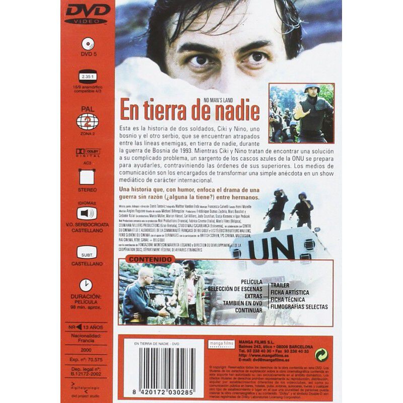 En Tierra De Nadie [dvd] (2001) No Man's Land image number null