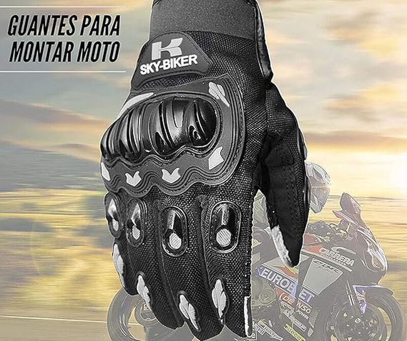 Guantes para Motociclista  Negro Gris XXL  Blue... image number null