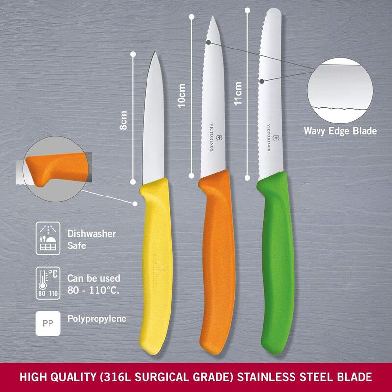 SET 3 CUCHILLOS MONDADORES VICTORINOX SWISS CLA... image number null