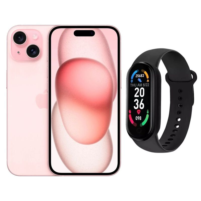 iPhone 15 128GB Rosa E-SIM Reacondicionado + Br... image number null
