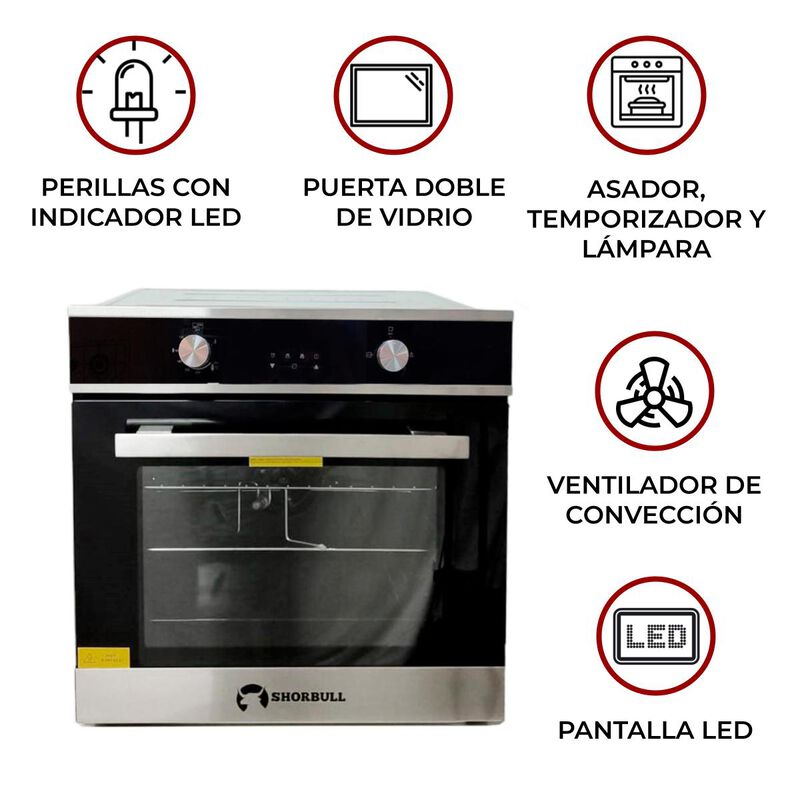 Horno gas empotrable 65L Shorbull image number null