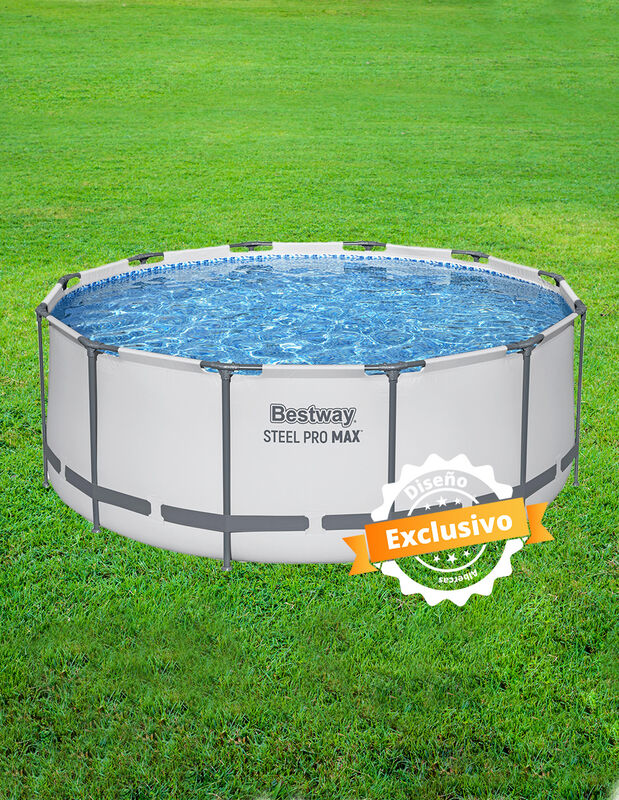 &nbsp;Alberca con estructura redonda 3.66x1.22cm con... image number null