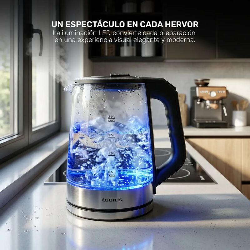 Hervidor Taurus De Agua Glazen 1000w 2 Litros O... image number null