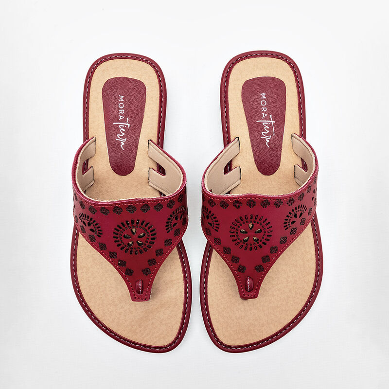 Mora Tierra Sandalia para mujer rojo image number null