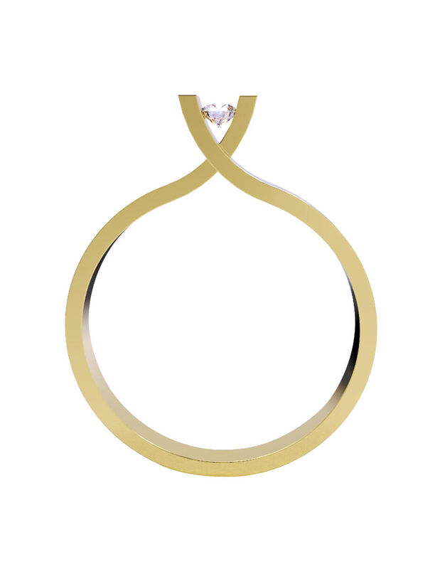 Anillo de Compromiso de 14K con Diamante de Lab... image number null