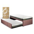 Cama Doble Roomi Individual - Individual Explorer Color Rosa + 2 Colchones Smile