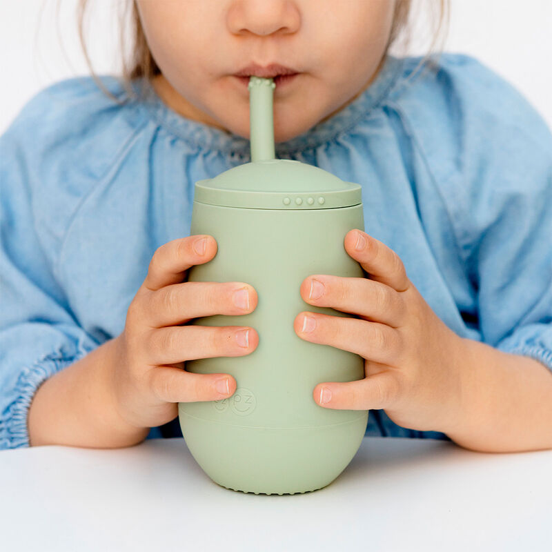 Ezpz Vaso Con Popote Happy Verde N&oacute;rdico image number null