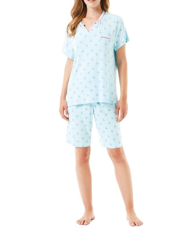 Pijama Cactus de Mujer M/C Verde image number null