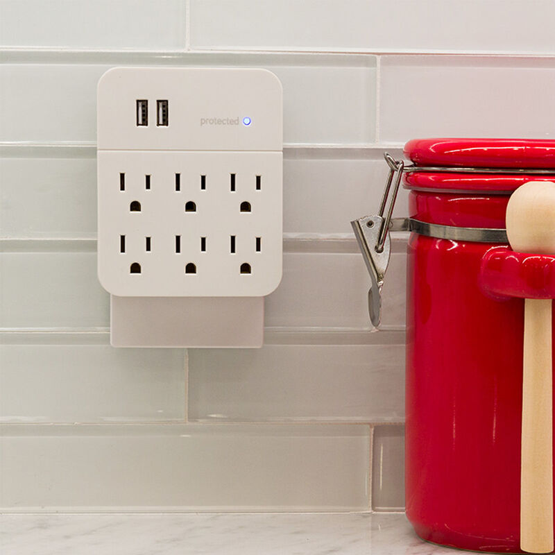 Multicontacto Pared 6 Ac + 2 Usb image number null