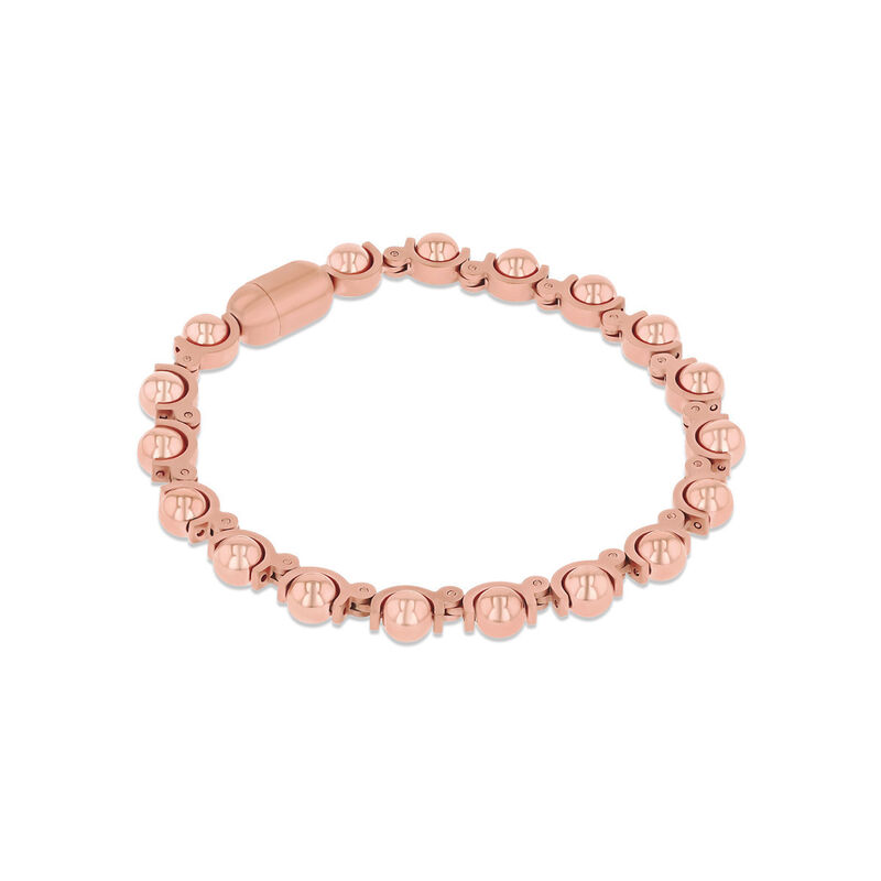 Pulsera De Acero En Color Rosa Para Caballero image number null