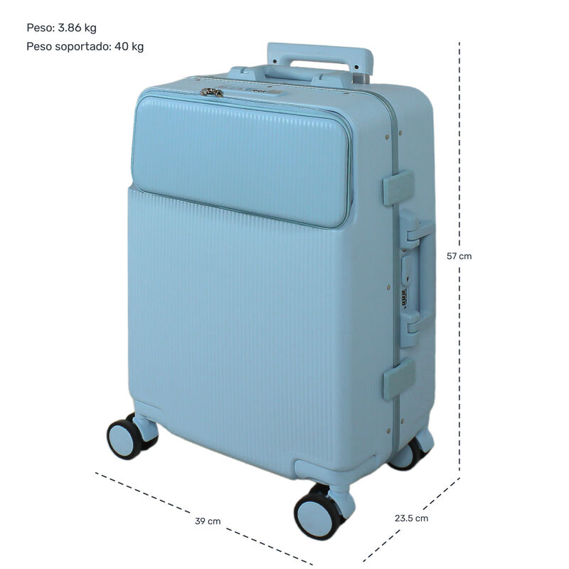 Maleta Cabina Porta Vasos 4 Ruedas Equipaje Dob... image number null