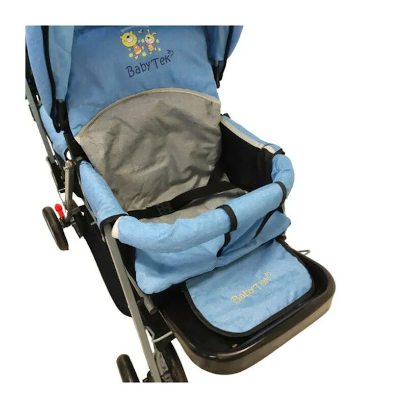 Carriola Gemelar Azul Moderna Beb&eacute; Y Ni&ntilde;o Doble... image number null