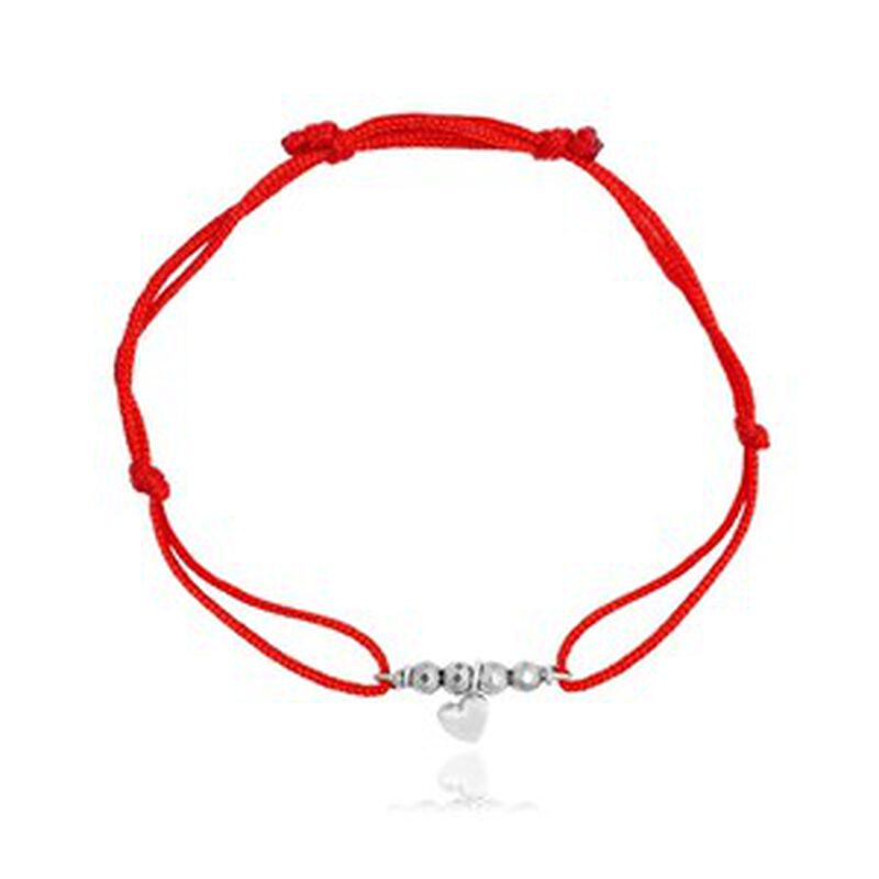 Pulsera Amore Hilo Rojo Con Charm Coraz&oacute;n de pl... image number null