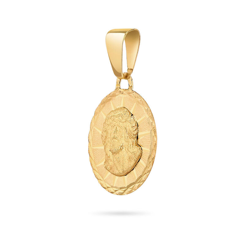 Medalla Circular Oro Amarillo 14K Divino Rostro... image number null