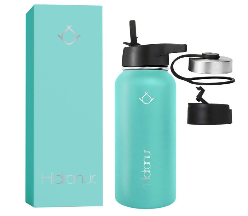 Termo de Acero Inoxidable con 3 tapas 32 Oz Tur... image number null