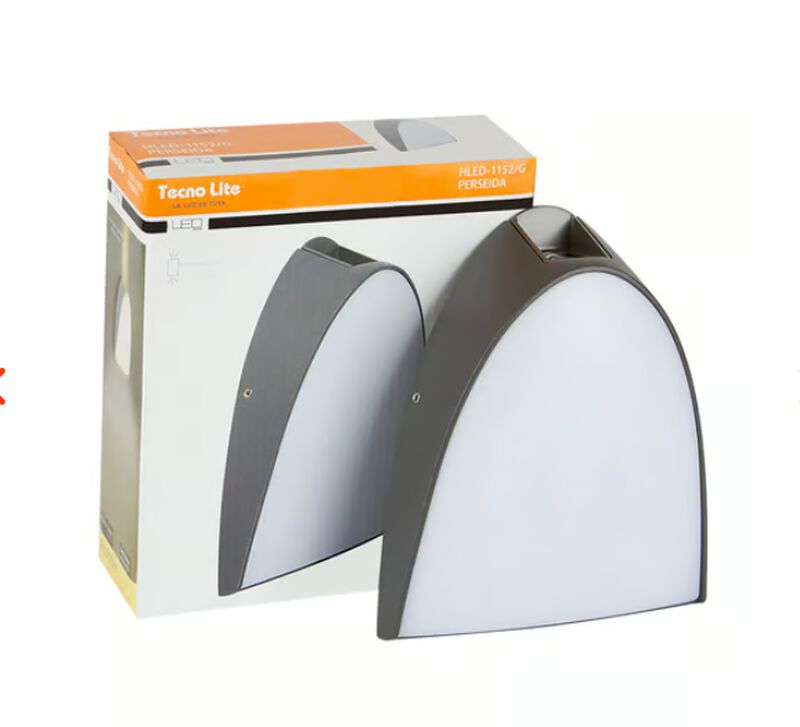 L&aacute;mpara Sobreponer En Muro Gris 16w Luz Suave C... image number null