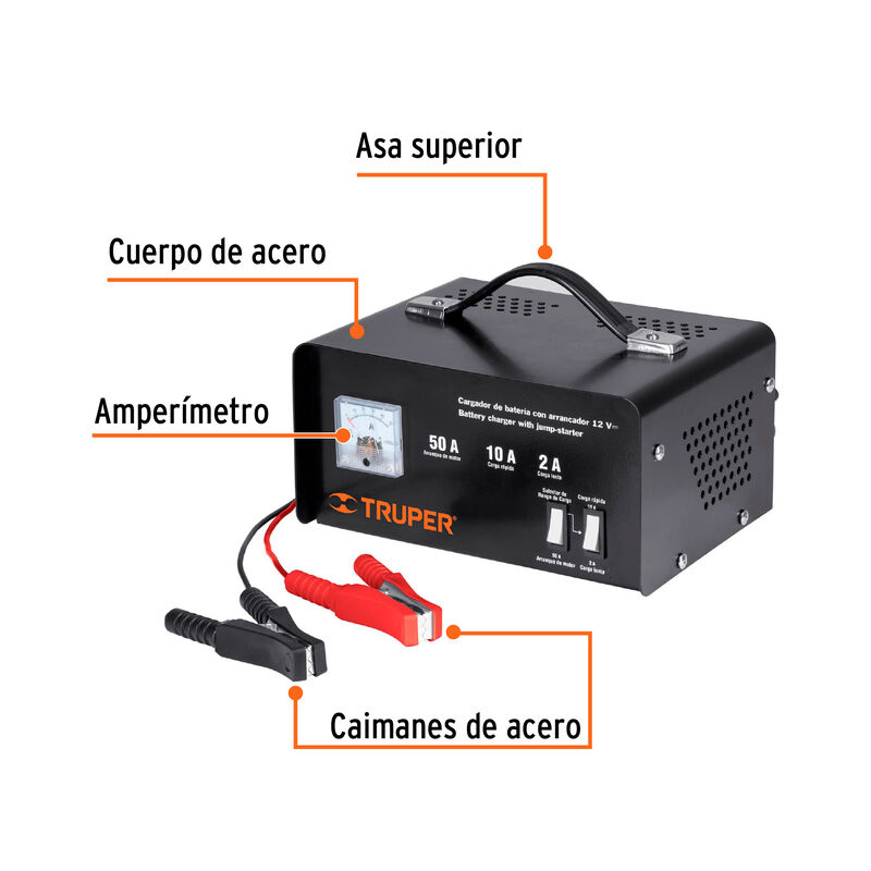Cargador de 50 a para Bater&iacute;as de 12 V Truper image number null