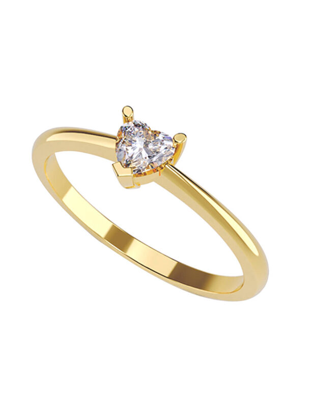 Anillo de Compromiso en Oro de 10K con Circonia... image number null